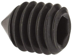 Value Collection - 3/8-16 UNC, 1/2" OAL, Cone Point Set Screw - Grade 8 Alloy Steel, 3/16" Key - Americas Industrial Supply