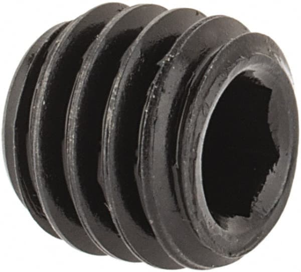 Value Collection - #10-32 UNF, 3/16" OAL, Oval Point Set Screw - Grade 8 Alloy Steel, 3/32" Key - Americas Industrial Supply