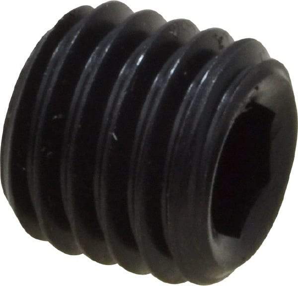 Value Collection - 1/4-28 UNF, 1/4" OAL, Oval Point Set Screw - Grade 8 Alloy Steel, 1/8" Key - Americas Industrial Supply