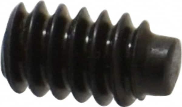 Value Collection - #6-32 UNC, 1/4" OAL, Half Dog Point Set Screw - Grade 8 Alloy Steel, 1/16" Key - Americas Industrial Supply