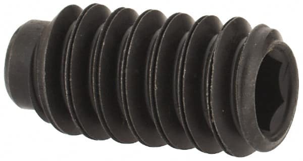 Value Collection - #10-24 UNC, 3/8" OAL, Half Dog Point Set Screw - Grade 8 Alloy Steel, 3/32" Key - Americas Industrial Supply