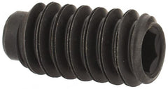 Value Collection - #10-24 UNC, 3/8" OAL, Half Dog Point Set Screw - Grade 8 Alloy Steel, 3/32" Key - Americas Industrial Supply