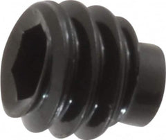 Value Collection - 1/4-20 UNC, 1/4" OAL, Half Dog Point Set Screw - Grade 8 Alloy Steel, 1/8" Key - Americas Industrial Supply