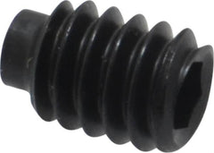 Value Collection - 1/4-20 UNC, 3/8" OAL, Half Dog Point Set Screw - Grade 8 Alloy Steel, 1/8" Key - Americas Industrial Supply