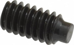 Value Collection - 1/4-20 UNC, 1/2" OAL, Half Dog Point Set Screw - Grade 8 Alloy Steel, 1/8" Key - Americas Industrial Supply