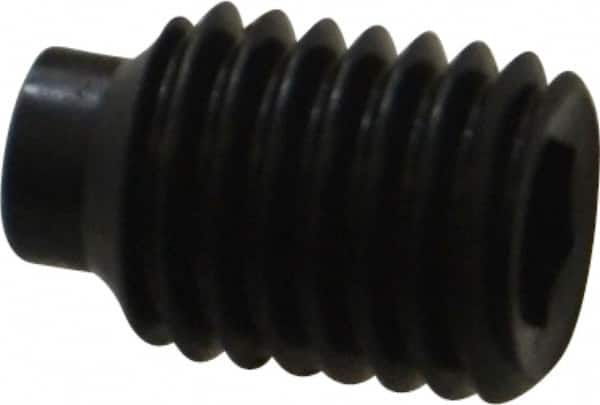 Value Collection - 1/4-28 UNF, 3/8" OAL, Half Dog Point Set Screw - Grade 8 Alloy Steel, 1/8" Key - Americas Industrial Supply