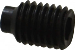 Value Collection - 1/4-28 UNF, 3/8" OAL, Half Dog Point Set Screw - Grade 8 Alloy Steel, 1/8" Key - Americas Industrial Supply