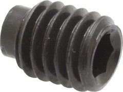 Value Collection - 3/8-16 UNC, 1/2" OAL, Half Dog Point Set Screw - Grade 8 Alloy Steel, 3/16" Key - Americas Industrial Supply