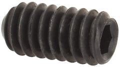 Value Collection - #5-40 UNC, 1/4" OAL, Flat Point Set Screw - Grade 8 Alloy Steel, 1/16" Key - Americas Industrial Supply