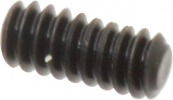 Value Collection - #6-32 UNC, 5/16" OAL, Flat Point Set Screw - Grade 8 Alloy Steel, 1/16" Key - Americas Industrial Supply