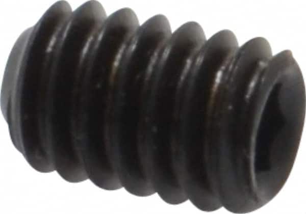 Value Collection - #8-32 UNC, 1/4" OAL, Flat Point Set Screw - Grade 8 Alloy Steel, 5/64" Key - Americas Industrial Supply