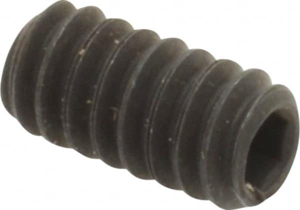Value Collection - #10-24 UNC, 3/8" OAL, Flat Point Set Screw - Grade 8 Alloy Steel, 3/32" Key - Americas Industrial Supply