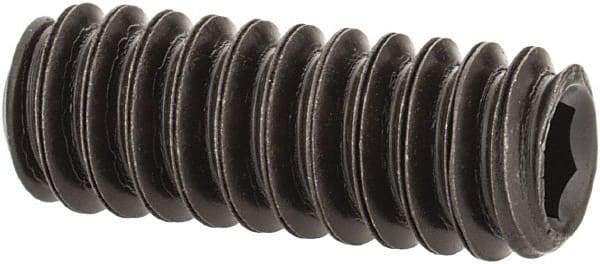 Value Collection - #10-24 UNC, 1/2" OAL, Flat Point Set Screw - Grade 8 Alloy Steel, 3/32" Key - Americas Industrial Supply