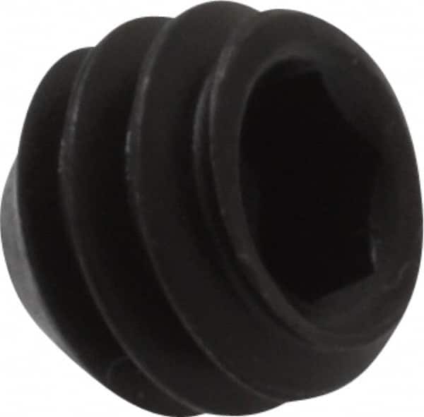 Value Collection - 1/4-20 UNC, 3/16" OAL, Flat Point Set Screw - Grade 8 Alloy Steel, 1/8" Key - Americas Industrial Supply