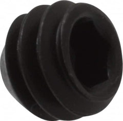 Value Collection - 1/4-20 UNC, 3/16" OAL, Flat Point Set Screw - Grade 8 Alloy Steel, 1/8" Key - Americas Industrial Supply
