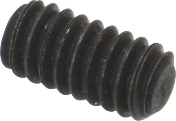 Value Collection - 1/4-20 UNC, 1/2" OAL, Flat Point Set Screw - Grade 8 Alloy Steel, 1/8" Key - Americas Industrial Supply