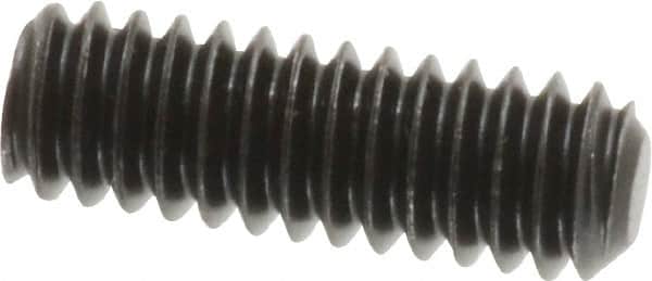 Value Collection - 1/4-20 UNC, 3/4" OAL, Flat Point Set Screw - Grade 8 Alloy Steel, 1/8" Key - Americas Industrial Supply