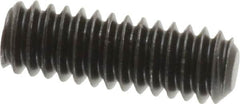 Value Collection - 1/4-20 UNC, 3/4" OAL, Flat Point Set Screw - Grade 8 Alloy Steel, 1/8" Key - Americas Industrial Supply