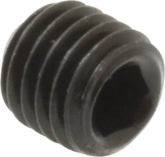 Value Collection - 1/4-28 UNF, 1/4" OAL, Flat Point Set Screw - Grade 8 Alloy Steel, 1/8" Key - Americas Industrial Supply