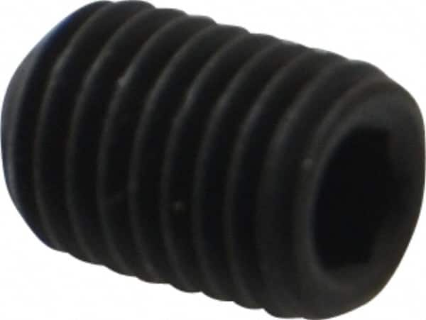 Value Collection - 1/4-28 UNF, 3/8" OAL, Flat Point Set Screw - Grade 8 Alloy Steel, 1/8" Key - Americas Industrial Supply
