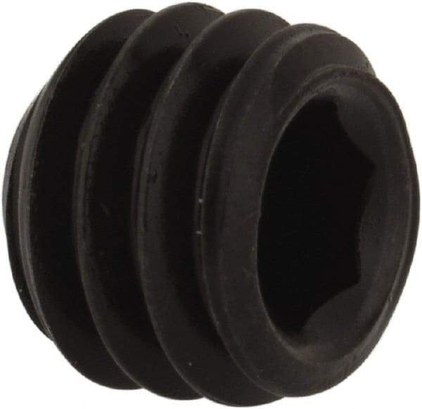 Value Collection - 5/16-18 UNC, 1/4" OAL, Flat Point Set Screw - Grade 8 Alloy Steel, 5/32" Key - Americas Industrial Supply