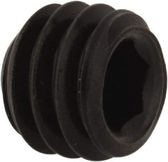 Value Collection - 5/16-18 UNC, 1/4" OAL, Flat Point Set Screw - Grade 8 Alloy Steel, 5/32" Key - Americas Industrial Supply