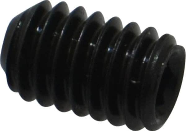 Value Collection - 5/16-18 UNC, 1/2" OAL, Flat Point Set Screw - Grade 8 Alloy Steel, 5/32" Key - Americas Industrial Supply