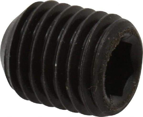 Value Collection - 5/16-24 UNF, 3/8" OAL, Flat Point Set Screw - Grade 8 Alloy Steel, 5/32" Key - Americas Industrial Supply