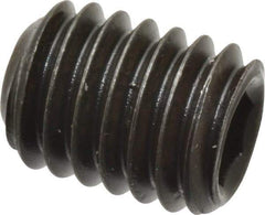 Value Collection - 3/8-16 UNC, 1/2" OAL, Flat Point Set Screw - Grade 8 Alloy Steel, 3/16" Key - Americas Industrial Supply