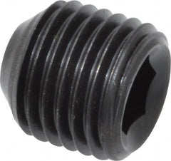 Value Collection - 3/8-24 UNF, 3/8" OAL, Flat Point Set Screw - Grade 8 Alloy Steel, 3/16" Key - Americas Industrial Supply