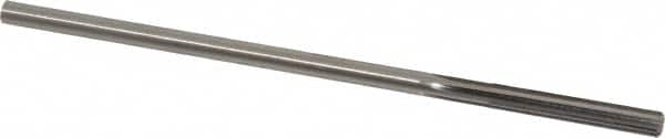 Interstate - #1 High Speed Steel Chucking Reamer - Straight Flute, 0.2173" Straight Shank, 1-1/2" Flute Length, 6" OAL - Americas Industrial Supply