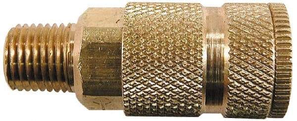 Coilhose Pneumatics - 3/8 Male NPT ARO Pneumatic Hose Coupler - Brass, 1/4" Body Diam - Americas Industrial Supply