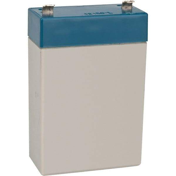 Mule - Lead-Acid, Quick-Disconnect Tab Terminal, 6 Volt, 2.8 Amp, Lead Rechargeable Battery - 3/16" Tab Width x 0.032" Tab Thickness, 1-1/4" Wide x 3.82" High x 2.56" Deep - Americas Industrial Supply