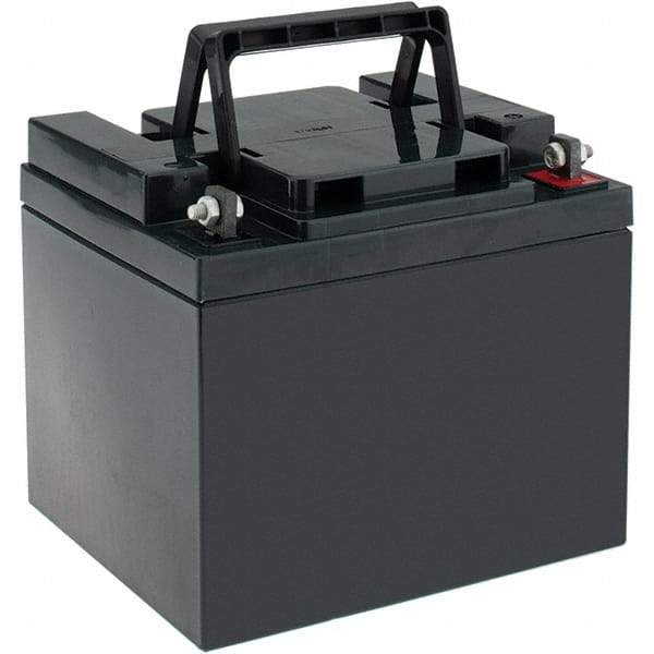 Mule - Lead-Acid, Nut/Bolt Terminal, 12 Volt, 40 Amp, Lead Rechargeable Battery - 6mm Hole Diam, 6.52" Wide x 6.69" High x 7.78" Deep - Americas Industrial Supply