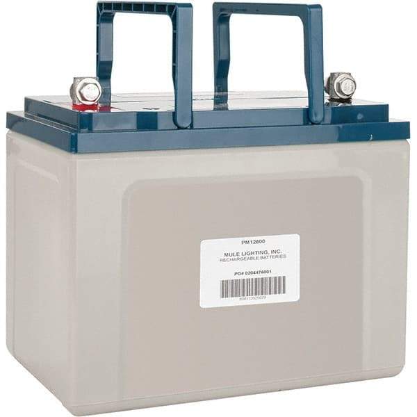 Mule - Lead-Acid, Heavy-Duty L-Type Lead Terminal, 12 Volt, 80 Amp, Lead Rechargeable Battery - 6.67" Wide x 9.68" High x 10.2" Deep - Americas Industrial Supply