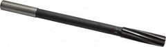 Interstate - 5/8" High Speed Steel Chucking Reamer - Spiral Flute, 9/16" Straight Shank, 2-1/4" Flute Length, 9" OAL - Americas Industrial Supply