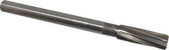 Interstate - 7/8" High Speed Steel Chucking Reamer - Spiral Flute, 3/4" Straight Shank, 2-5/8" Flute Length, 10" OAL - Americas Industrial Supply