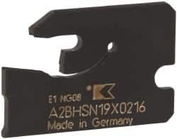 Kennametal - 3/4" Blade Height, 0.0787" Blade Width, 1" OAL, Neutral Cut, Single End Indexable Cut-Off Blade - 16mm Max Depth of Cut, A2BHSN Blade - Americas Industrial Supply