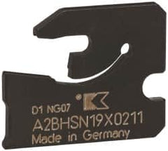 Kennametal - 3/4" Blade Height, 0.0787" Blade Width, 0.7953" OAL, Neutral Cut, Single End Indexable Cut-Off Blade - 11mm Max Depth of Cut, A2BHSN Blade - Americas Industrial Supply