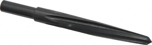 Made in USA - 5/8" Reamer Diam, 11/32" Small End Diam, 1/2" Diam Straight Shank, 4-1/2" Flute, Bridge Reamer - Americas Industrial Supply