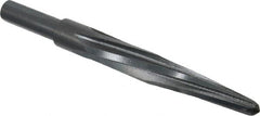Made in USA - 21/32" Reamer Diam, 3/8" Small End Diam, 1/2" Diam Straight Shank, 4-1/2" Flute, Bridge Reamer - Americas Industrial Supply