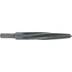 Made in USA - 3/4" Reamer Diam, 13/32" Small End Diam, 1/2" Diam Straight Shank, 5" Flute, Bridge Reamer - Americas Industrial Supply