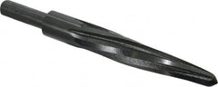 Made in USA - 25/32" Reamer Diam, 13/32" Small End Diam, 1/2" Diam Straight Shank, 5" Flute, Bridge Reamer - Americas Industrial Supply