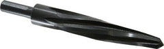 Made in USA - 7/8" Reamer Diam, 15/32" Small End Diam, 1/2" Diam Straight Shank, 5" Flute, Bridge Reamer - Americas Industrial Supply