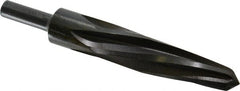 Made in USA - 1" Reamer Diam, 19/32" Small End Diam, 1/2" Diam Straight Shank, 5" Flute, Bridge Reamer - Americas Industrial Supply