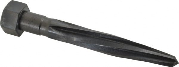Made in USA - 13/16" Reamer Diam, 15/32" Small End Diam, 1-1/4" Hex Shank, 5" Flute, Car Reamer - Americas Industrial Supply