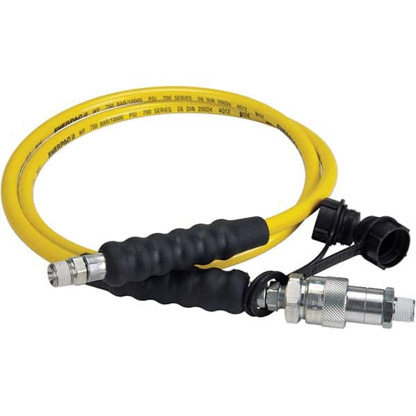 Hydraulic Pump Hose; Inside Diameter (Inch): 0.25; Hose Length (Feet): 6.00; Hose Material: Rubber Coated, Steel Wire Braid; Pressure Rating: 10000; End One: 3/8 NPT; Opposite Hose End: C-604; Color: Yellow