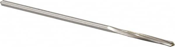 Made in USA - 1/8" High Speed Steel 4 Flute Chucking Reamer - Spiral Flute, 0.119" Straight Shank, 7/8" Flute Length, 3-1/2" OAL - Americas Industrial Supply