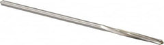 Made in USA - 1/8" High Speed Steel 4 Flute Chucking Reamer - Spiral Flute, 0.119" Straight Shank, 7/8" Flute Length, 3-1/2" OAL - Americas Industrial Supply
