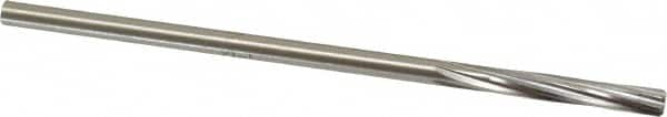 Made in USA - 13/64" High Speed Steel 6 Flute Chucking Reamer - Spiral Flute, 0.1945" Straight Shank, 1-1/4" Flute Length, 5" OAL - Americas Industrial Supply